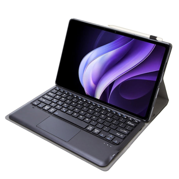 For vivo Pad3 12.1 inch AV10-A TPU Ultra-thin Detachable Bluetooth Keyboard Leather Case with Touchpad(Black)