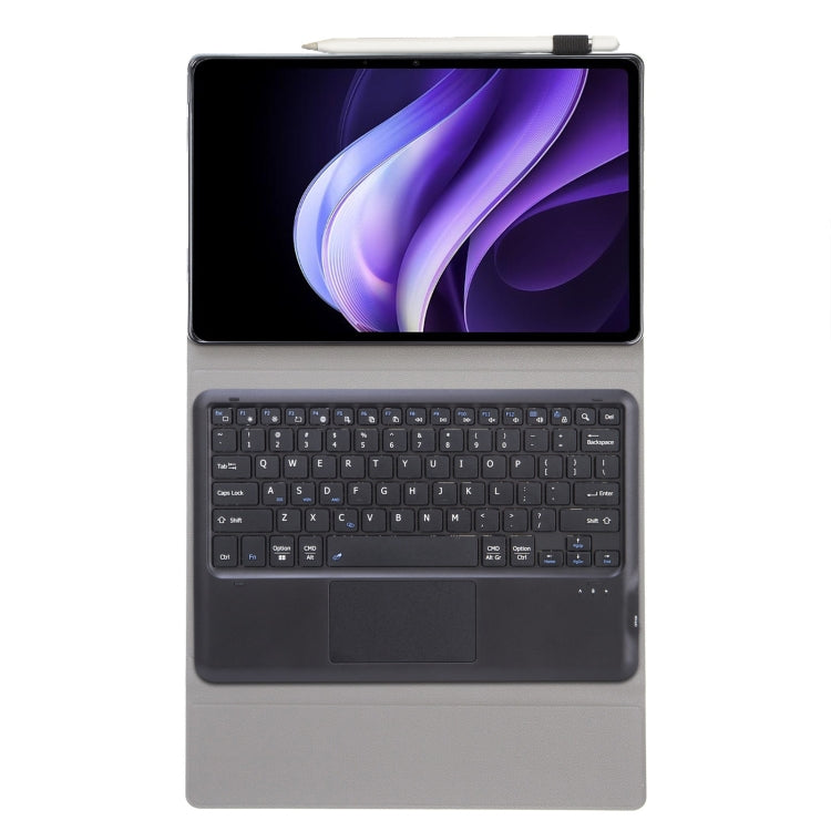 For vivo Pad3 12.1 inch AV10-A TPU Ultra-thin Detachable Bluetooth Keyboard Leather Case with Touchpad(Black)