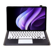 For vivo Pad3 12.1 inch AV10-A TPU Ultra-thin Detachable Bluetooth Keyboard Leather Case with Touchpad(Black + White)