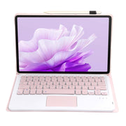 For Huawei MatePad 11.5 S 2024 AH20-A Ultra-thin Detachable Bluetooth Keyboard Leather Tablet Case with Touchpad(Pink White)