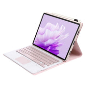 For Honor Pad X9 / X8 Pro 11.5 AH15-A Ultra-thin Detachable Bluetooth Keyboard Leather Tablet Case with Touchpad(Pink White)