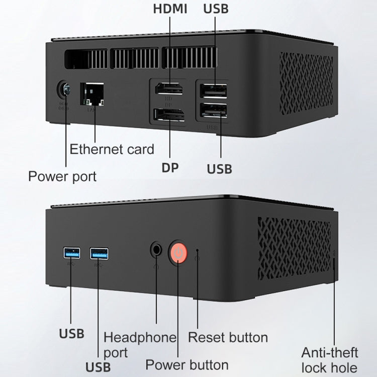 Jumper N100 II Mini PC, Intel 12th Generation Alder Lake-N N100 Quad-core 3.4GHz, RAM: 8GB, ROM: 256GB, Support HDMI(EU Plug)