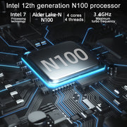 Jumper N100 II Mini PC, Intel 12th Generation Alder Lake-N N100 Quad-core 3.4GHz, RAM: 8GB, ROM: 256GB, Support HDMI(EU Plug)
