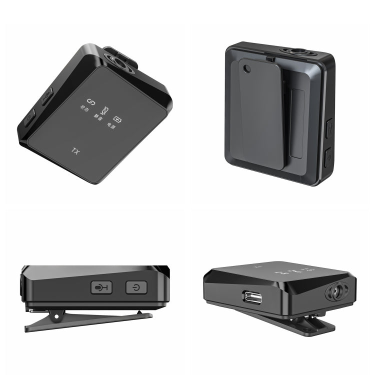 AP009 Wireless Lavalier Microphone with 3 in 1 Receiver(Black) - Microphone by PMC TechLife | Online Shopping South Africa | PMC TechLife | Buy Now Pay Later Mobicred