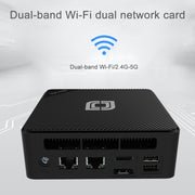 Jumper N100 Pro II Mini PC, Intel 12th Generation Alder Lake-N N100 Quad-core Dual RJ45, RAM: 8GB, ROM: 256GB(EU Plug)