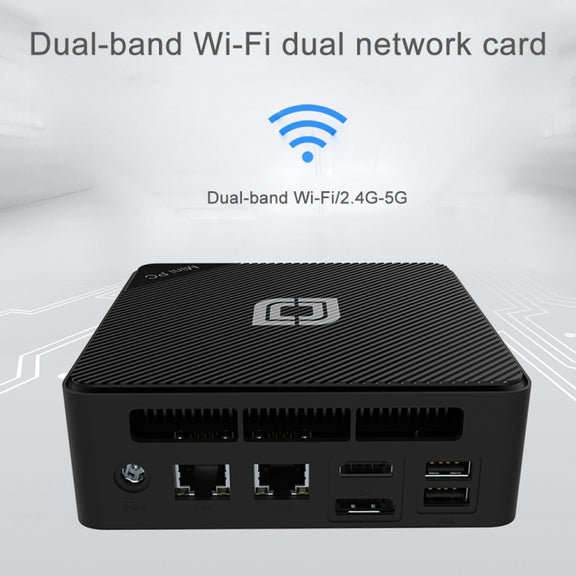 Jumper N100 Pro II Mini PC, Intel 12th Generation Alder Lake-N N100 Quad-core Dual RJ45, RAM: 8GB, ROM: 256GB(EU Plug)