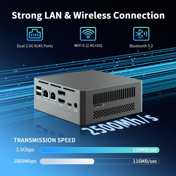 Jumper N305 Mini PC, Intel Alder Lake-N N305 Octa-core 3.8GHz, RAM: 16GB, ROM: 512GB(EU Plug) - free shipping - PMc TechLife - Order now!