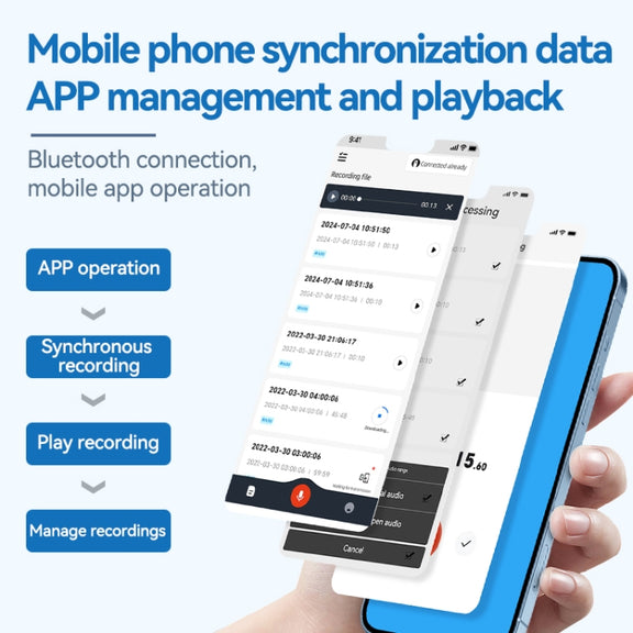 A1A Strong Magnetic Mobile Call Voice Recorder APP Recording Version, Memory:32GB(Black)
