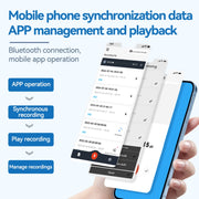 A1A Strong Magnetic Mobile Call Voice Recorder APP Recording Version, Memory:64GB(Black)