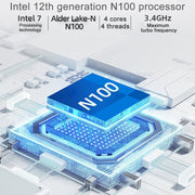 Jumper N100 Pro II Mini PC, Intel 12th Generation Alder Lake-N N100 Quad-core Dual RJ45, RAM: 8GB, ROM: 256GB(US Plug)