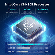 Jumper N305 Mini PC, Intel Alder Lake-N N305 Octa-core 3.8GHz, RAM: 16GB, ROM: 512GB(US Plug)