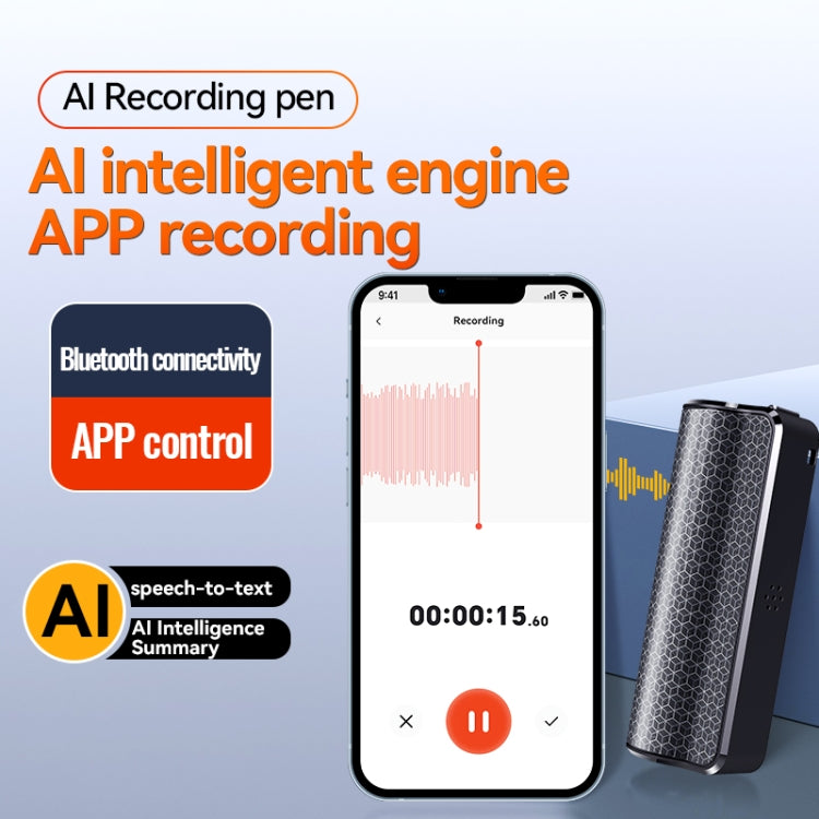 Q70A Magnetic Noise Reduction Voice Recording Pen Support APP Control, Memory:8GB(Black) - Recording Pen by PMC TechLife | Online Shopping South Africa | PMC TechLife | Buy Now Pay Later Mobicred