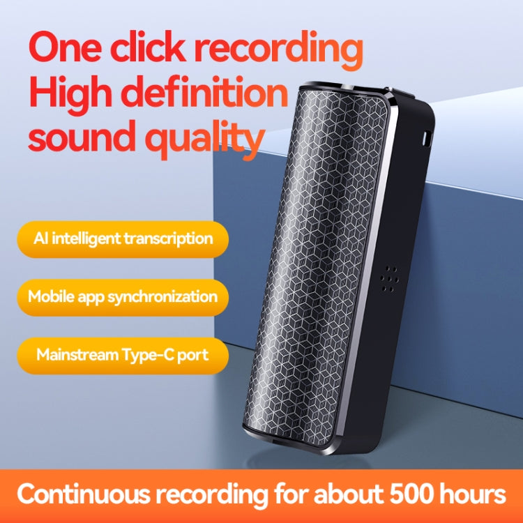 Q70A Magnetic Noise Reduction Voice Recording Pen Support APP Control, Memory:32GB(Black)