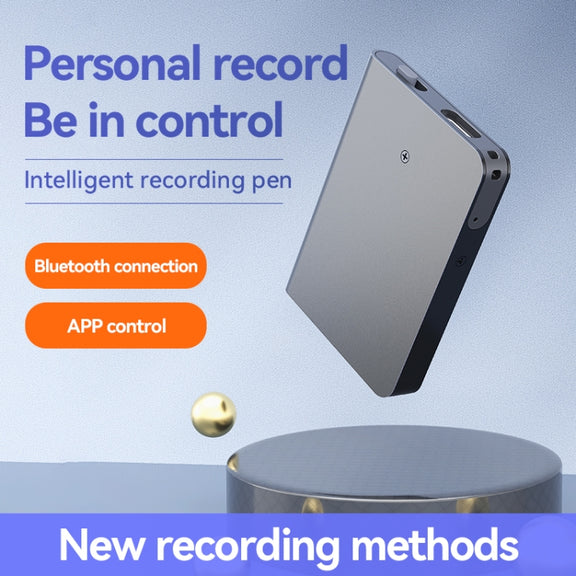 Q61A Ultra-thin HD Noise Reduction Voice Recording Pen Support APP Control, Memory:16GB(Black)