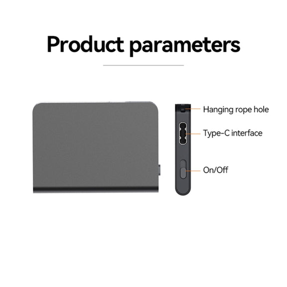Q61A Ultra-thin HD Noise Reduction Voice Recording Pen Support APP Control, Memory:64GB(Black)