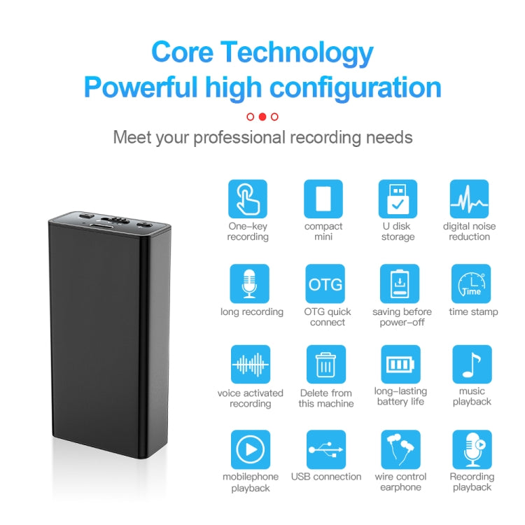Q65 Long-lasting Magnetic Intelligent Voice Recording Pen, Memory:8GB(Black)