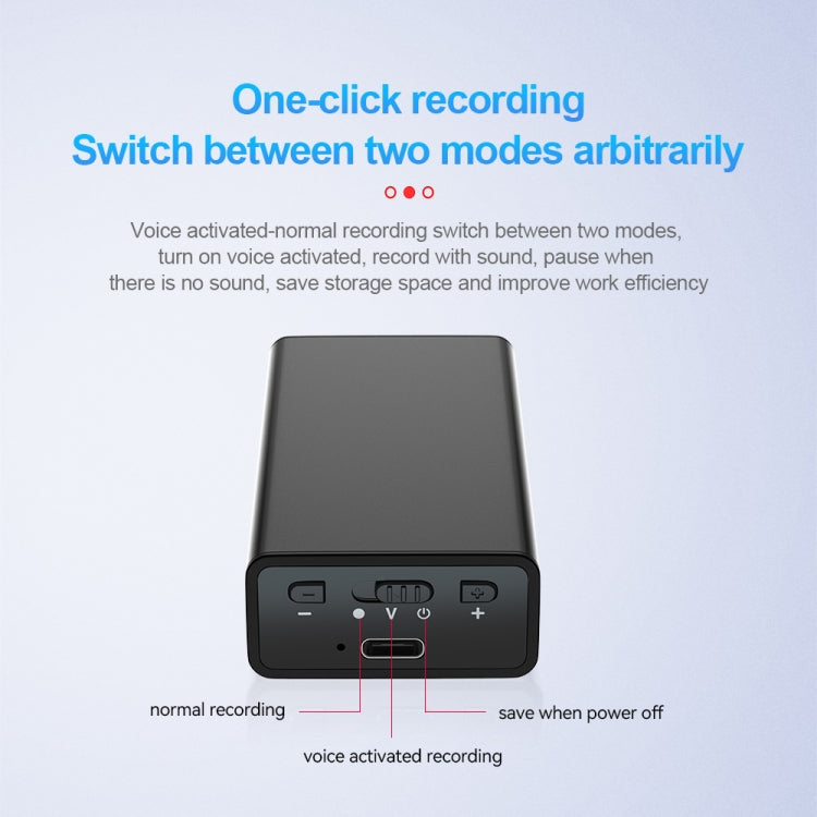 Q65 Long-lasting Magnetic Intelligent Voice Recording Pen, Memory:32GB(Black)