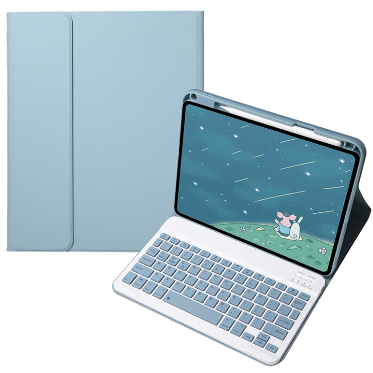 For Infinix Xpad 11 inch Candy Color Square Keys Bluetooth Keyboard Leather Case(Misty Blue) - free shipping - PMC Jewellery - Order now!