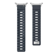 For Samsung Galaxy Watch Ultra 47mm Magnetic Silicone Watch Band(Midnight Color+Silver)