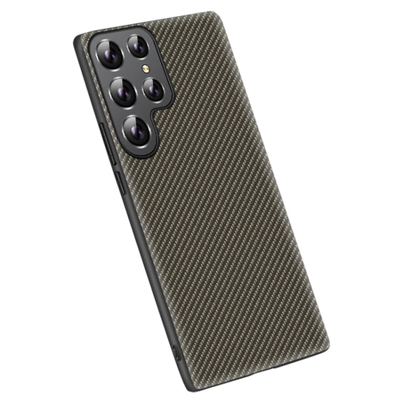 For Samsung Galaxy S25 Ultra 5G Carbon Fiber Texture Printing Phone Case(Gold)