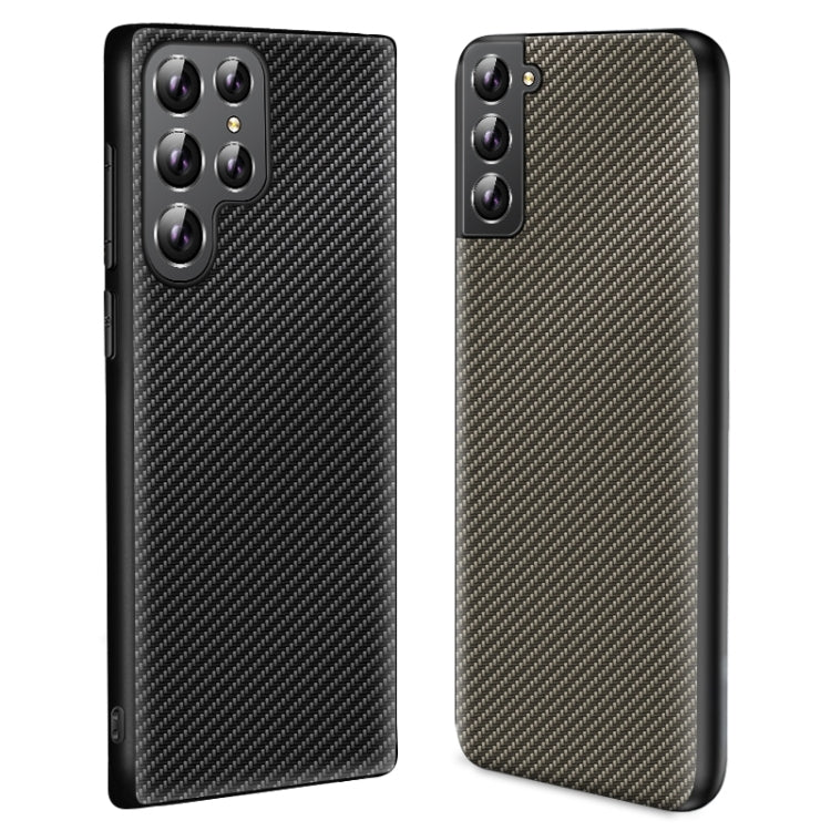 For Samsung Galaxy S25 Ultra 5G Carbon Fiber Texture Printing Phone Case(Gold)