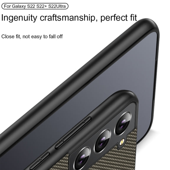 For Samsung Galaxy S25 Ultra 5G Carbon Fiber Texture Printing Phone Case(Gold)