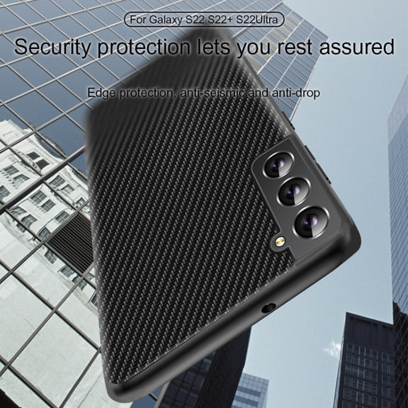 For Samsung Galaxy S25 5G Carbon Fiber Texture Printing Phone Case(Gold)