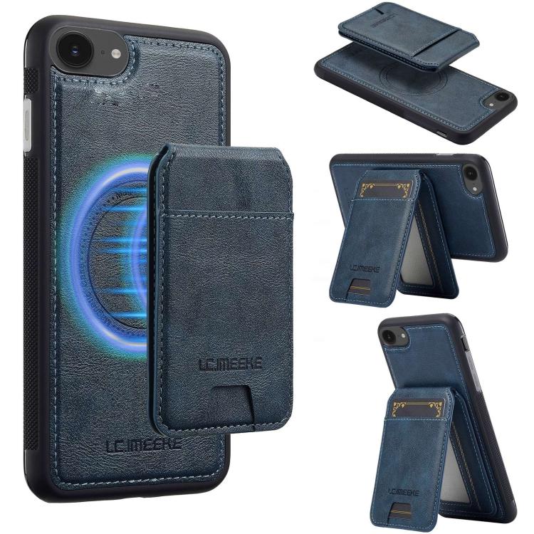 For iPhone 16e LC.IMEEKE L3 Series Detachable RFID Card Bag Magsafe Phone Case(Blue) - free shipping - PMC TechLife - Order now!