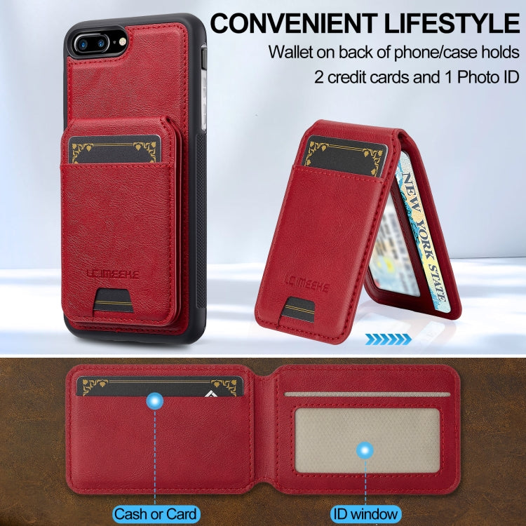 For iPhone 16e LC.IMEEKE L3 Series Detachable RFID Card Bag Magsafe Phone Case(Red) - iPhone 16e Cases by LC.IMEEKE | Online Shopping South Africa | PMC TechLife | Buy Now Pay Later Mobicred