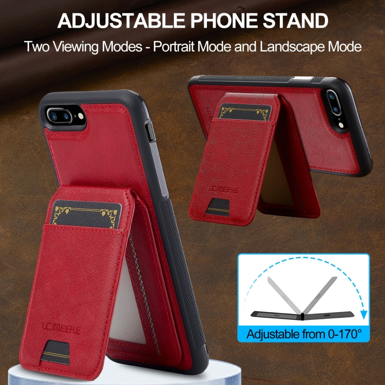 For iPhone 16e LC.IMEEKE L3 Series Detachable RFID Card Bag Magsafe Phone Case(Red) - iPhone 16e Cases by LC.IMEEKE | Online Shopping South Africa | PMC TechLife | Buy Now Pay Later Mobicred
