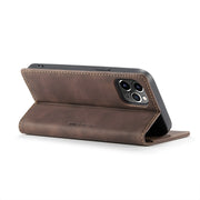 For iPhone 12 Pro Max CaseMe-013 Multifunctional Retro Frosted Horizontal Flip Leather Case with Card Slot & Holder & Wallet(Coffee)
