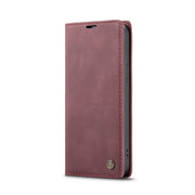 For iPhone 12 Pro Max CaseMe-013 Multifunctional Retro Frosted Horizontal Flip Leather Case with Card Slot & Holder & Wallet(Wine Red)