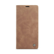 For iPhone 12 Pro Max CaseMe-013 Multifunctional Retro Frosted Horizontal Flip Leather Case with Card Slot & Holder & Wallet(Brown)