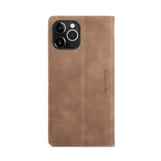 For iPhone 12 Pro Max CaseMe-013 Multifunctional Retro Frosted Horizontal Flip Leather Case with Card Slot & Holder & Wallet(Brown)