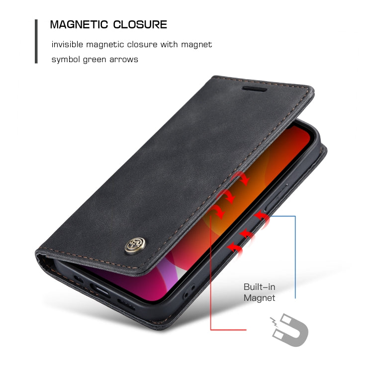 For iPhone 12 / 12 Pro CaseMe-013 Multifunctional Retro Frosted Horizontal Flip Leather Case with Card Slot & Holder & Wallet(Black) - iPhone 12 / 12 Pro Cases by CaseMe | Online Shopping South Africa | PMC Jewellery | Buy Now Pay Later Mobicred