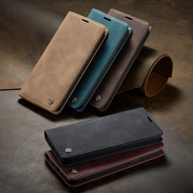For iPhone 12 / 12 Pro CaseMe-013 Multifunctional Retro Frosted Horizontal Flip Leather Case with Card Slot & Holder & Wallet(Wine Red)