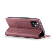 For iPhone 12 / 12 Pro CaseMe-013 Multifunctional Retro Frosted Horizontal Flip Leather Case with Card Slot & Holder & Wallet(Wine Red)