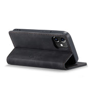For iPhone 12 mini CaseMe-013 Multifunctional Retro Frosted Horizontal Flip Leather Case with Card Slot & Holder & Wallet(Black)