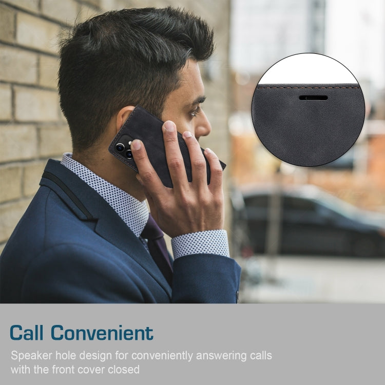For iPhone 12 mini CaseMe-013 Multifunctional Retro Frosted Horizontal Flip Leather Case with Card Slot & Holder & Wallet(Black) - free shipping - PMC Jewellery - Order now!