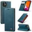 For iPhone 12 mini CaseMe-013 Multifunctional Retro Frosted Horizontal Flip Leather Case with Card Slot & Holder & Wallet(Blue) - free shipping - PMC Jewellery - Order now!