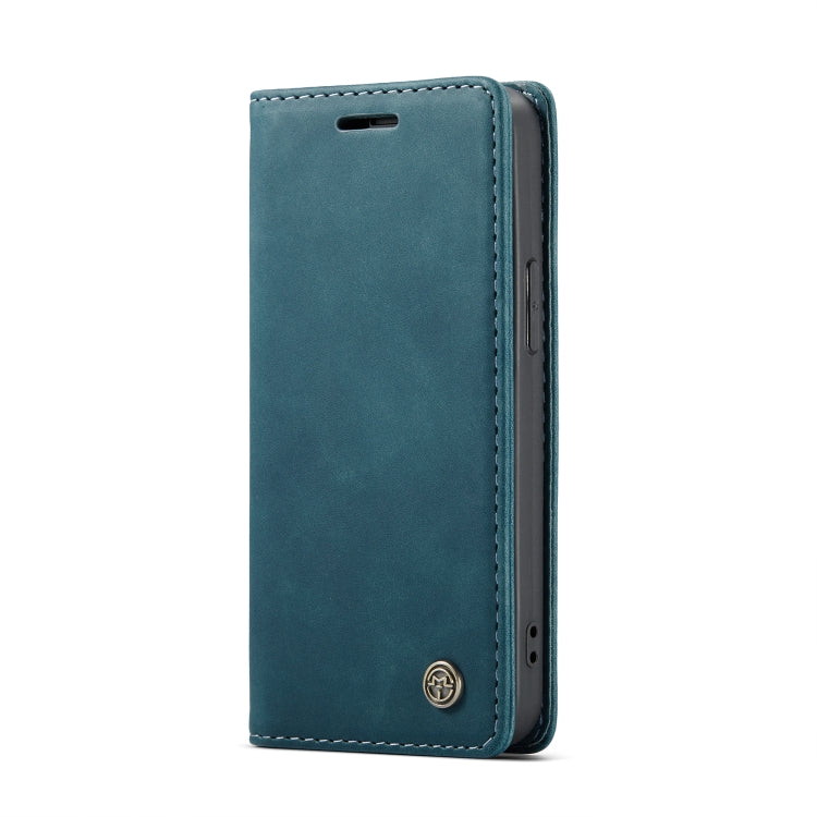 For iPhone 12 mini CaseMe-013 Multifunctional Retro Frosted Horizontal Flip Leather Case with Card Slot & Holder & Wallet(Blue) - free shipping - PMC Jewellery - Order now!