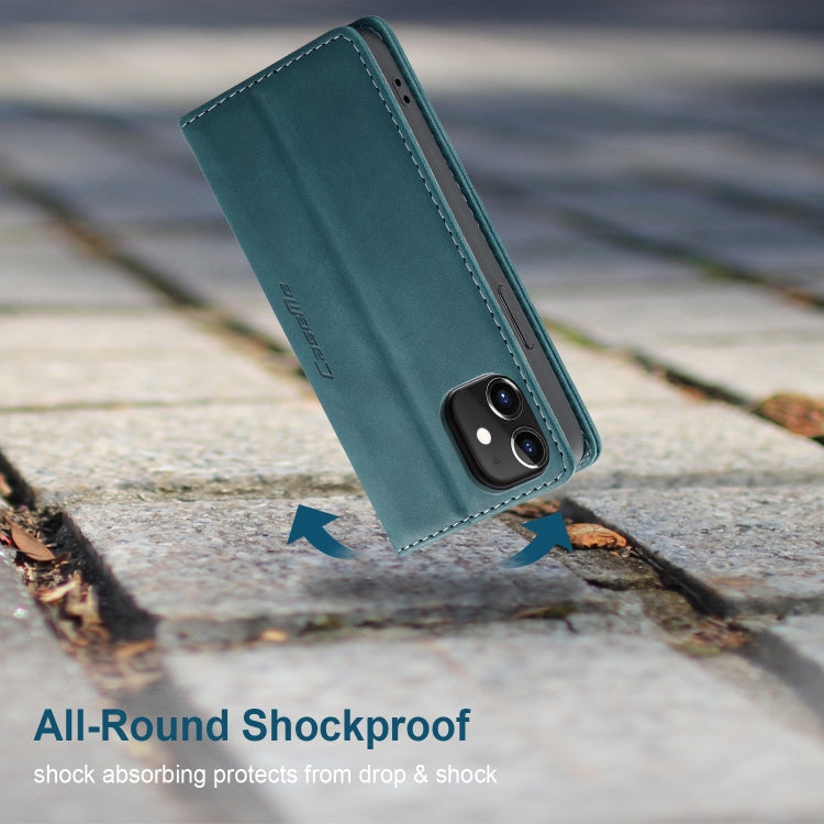 For iPhone 12 mini CaseMe-013 Multifunctional Retro Frosted Horizontal Flip Leather Case with Card Slot & Holder & Wallet(Blue) - free shipping - PMC Jewellery - Order now!