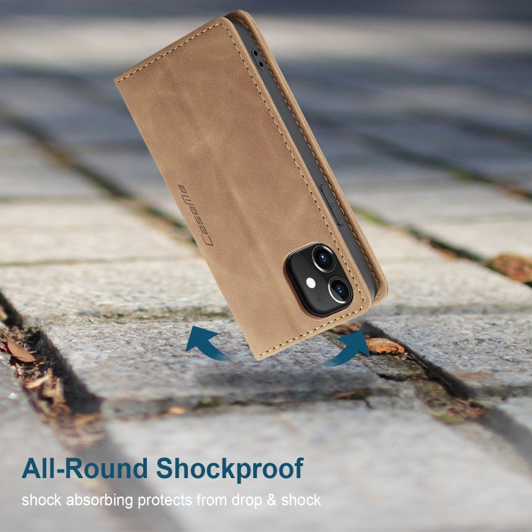 For iPhone 12 mini CaseMe-013 Multifunctional Retro Frosted Horizontal Flip Leather Case with Card Slot & Holder & Wallet(Brown) - iPhone 12 mini Cases by CaseMe | Online Shopping South Africa | PMC Jewellery | Buy Now Pay Later Mobicred
