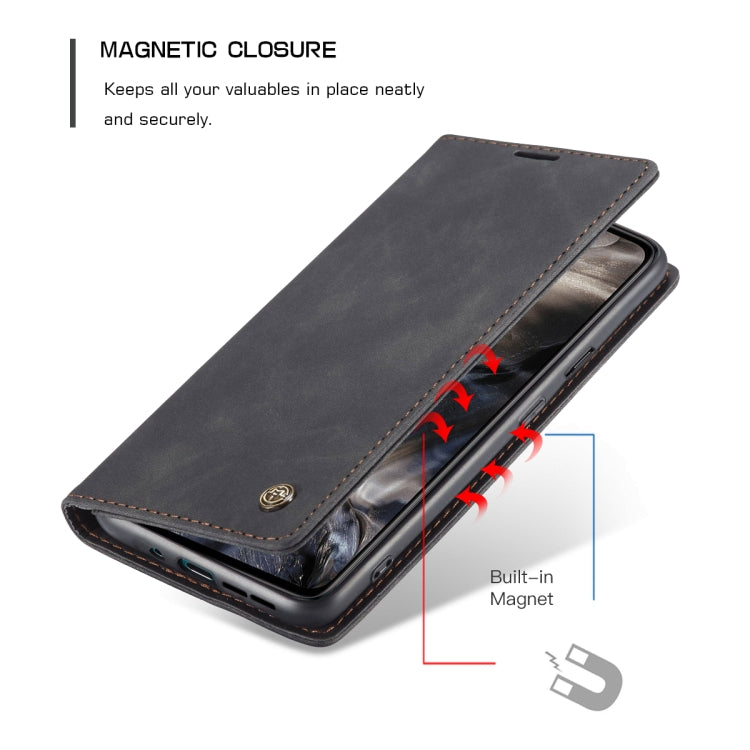 For OnePlus Nord CaseMe-013 Multifunctional Retro Frosted Horizontal Flip Leather Case with Card Slot & Holder & Wallet(Black)