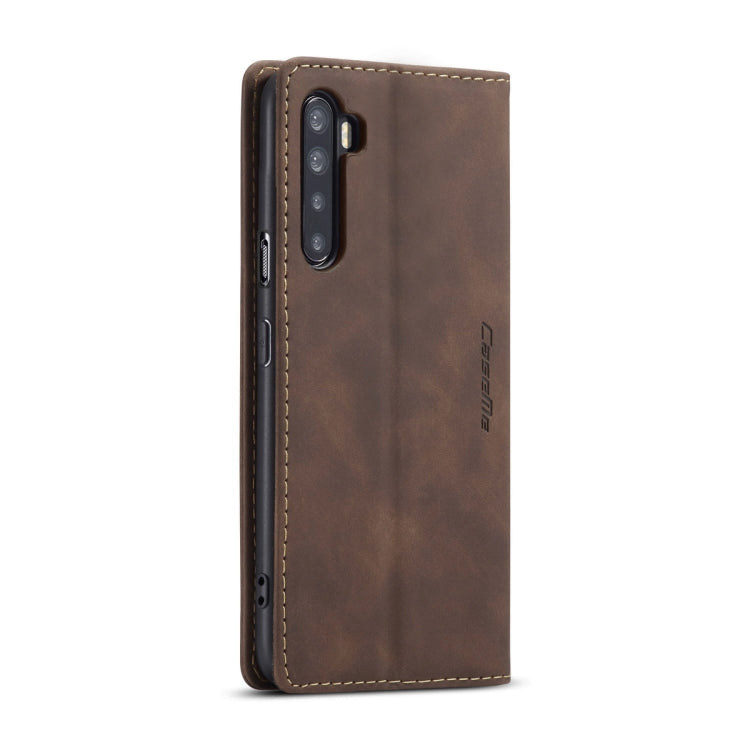 For OnePlus Nord CaseMe-013 Multifunctional Retro Frosted Horizontal Flip Leather Case with Card Slot & Holder & Wallet(Coffee) - OnePlus Cases by CaseMe | Online Shopping South Africa | PMC Jewellery | Buy Now Pay Later Mobicred
