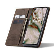 For OnePlus Nord CaseMe-013 Multifunctional Retro Frosted Horizontal Flip Leather Case with Card Slot & Holder & Wallet(Coffee)