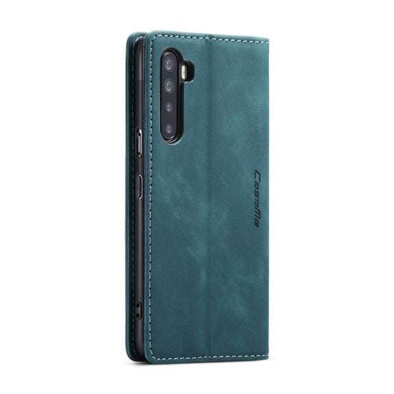 For OnePlus Nord CaseMe-013 Multifunctional Retro Frosted Horizontal Flip Leather Case with Card Slot & Holder & Wallet(Blue)