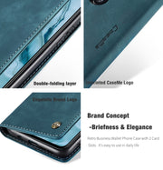 For OnePlus Nord CaseMe-013 Multifunctional Retro Frosted Horizontal Flip Leather Case with Card Slot & Holder & Wallet(Blue)