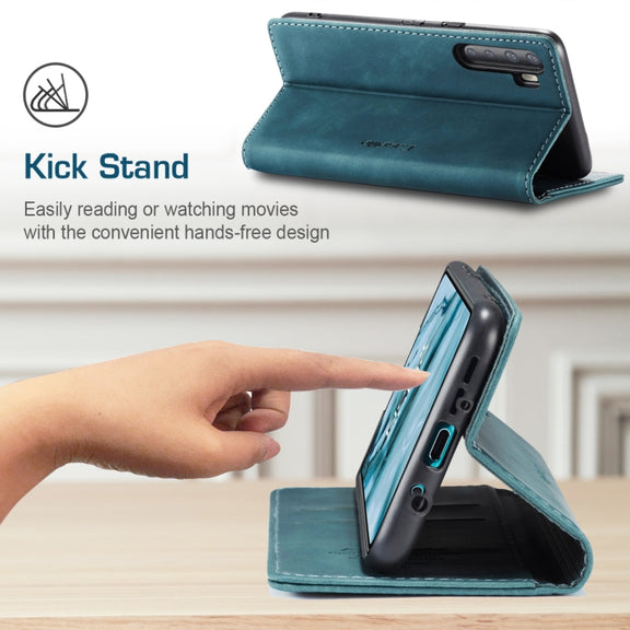 For OnePlus Nord CaseMe-013 Multifunctional Retro Frosted Horizontal Flip Leather Case with Card Slot & Holder & Wallet(Blue)