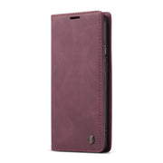 For OnePlus Nord CaseMe-013 Multifunctional Retro Frosted Horizontal Flip Leather Case with Card Slot & Holder & Wallet(Wine Red)